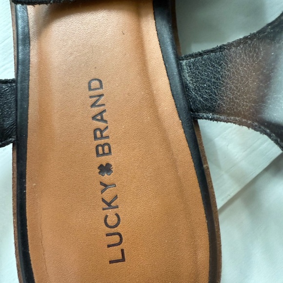 Lucky Brand Black Leather Sandals - Picture 3 of 4